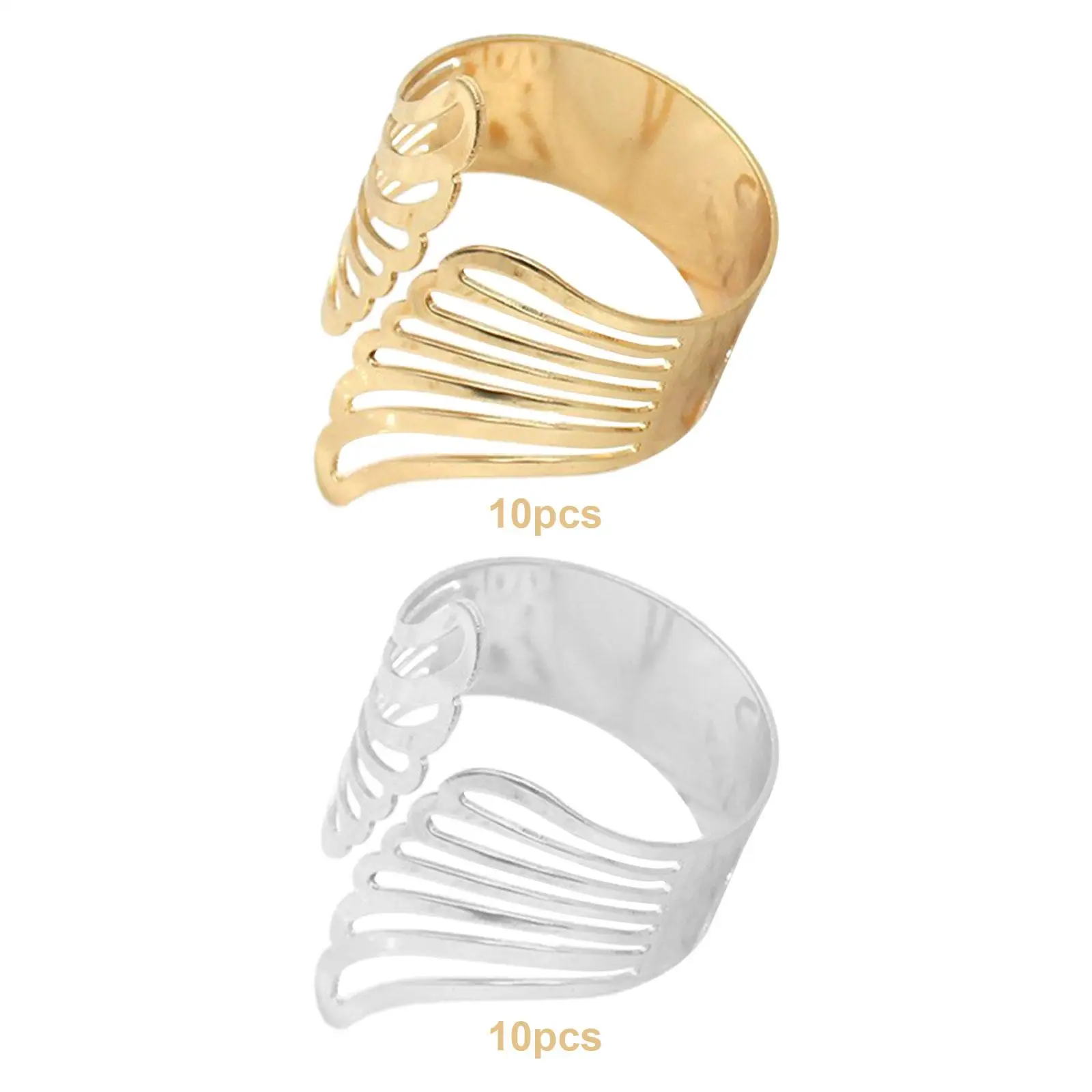 10 Pieces Napkin Rings Napkin Bands Party Napkin Holder Napkin Buckle Holder for Christmas Cafe Thanksgiving Dinner Party Bar