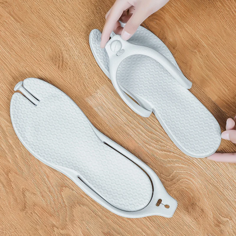 Summer Folding Slippers Men Flip Flops Portable Travel Hotel Beach House Shoes Men Light Soft EVA Slippers Women Bathroom Slides