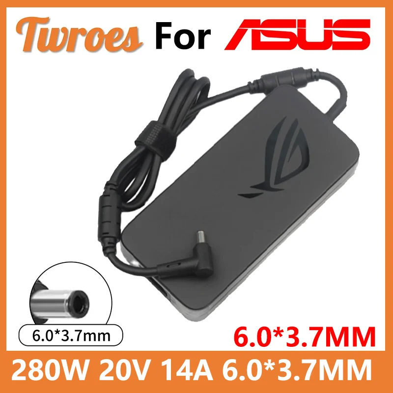 280W 20V 14A 6.0*3.7MM Adapter do laptopa Ładowarka ADP-280BB B Do ASUS PG35V ROG GX551QS GX551QR GX703HS GX703HR GX703HM G732LWS