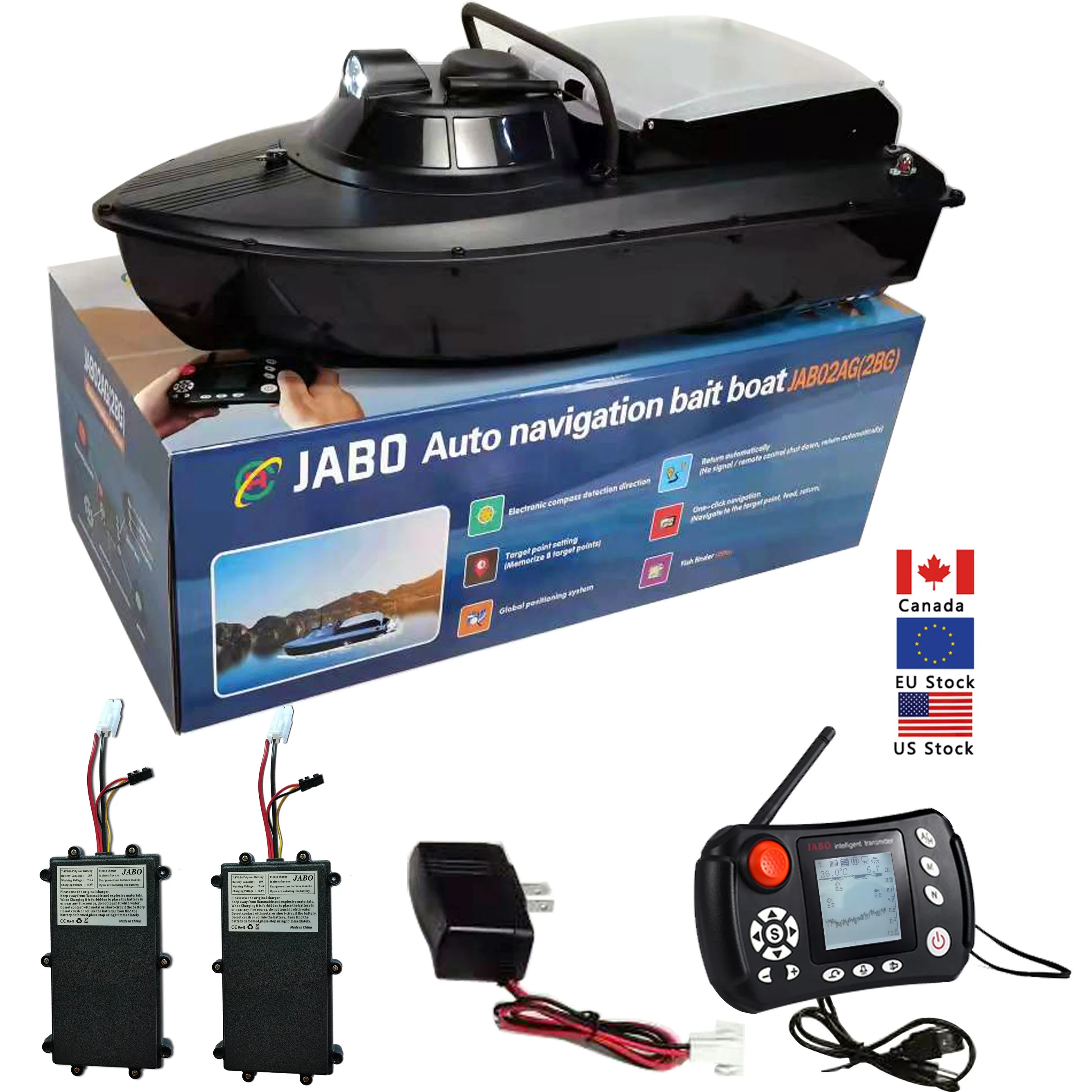 Auto Navigation Autopilot RC Bait Boat with GPS for Carp Fishing Smart Baiting Vessel for Sea Lake Fishing Tackle Gear Tool