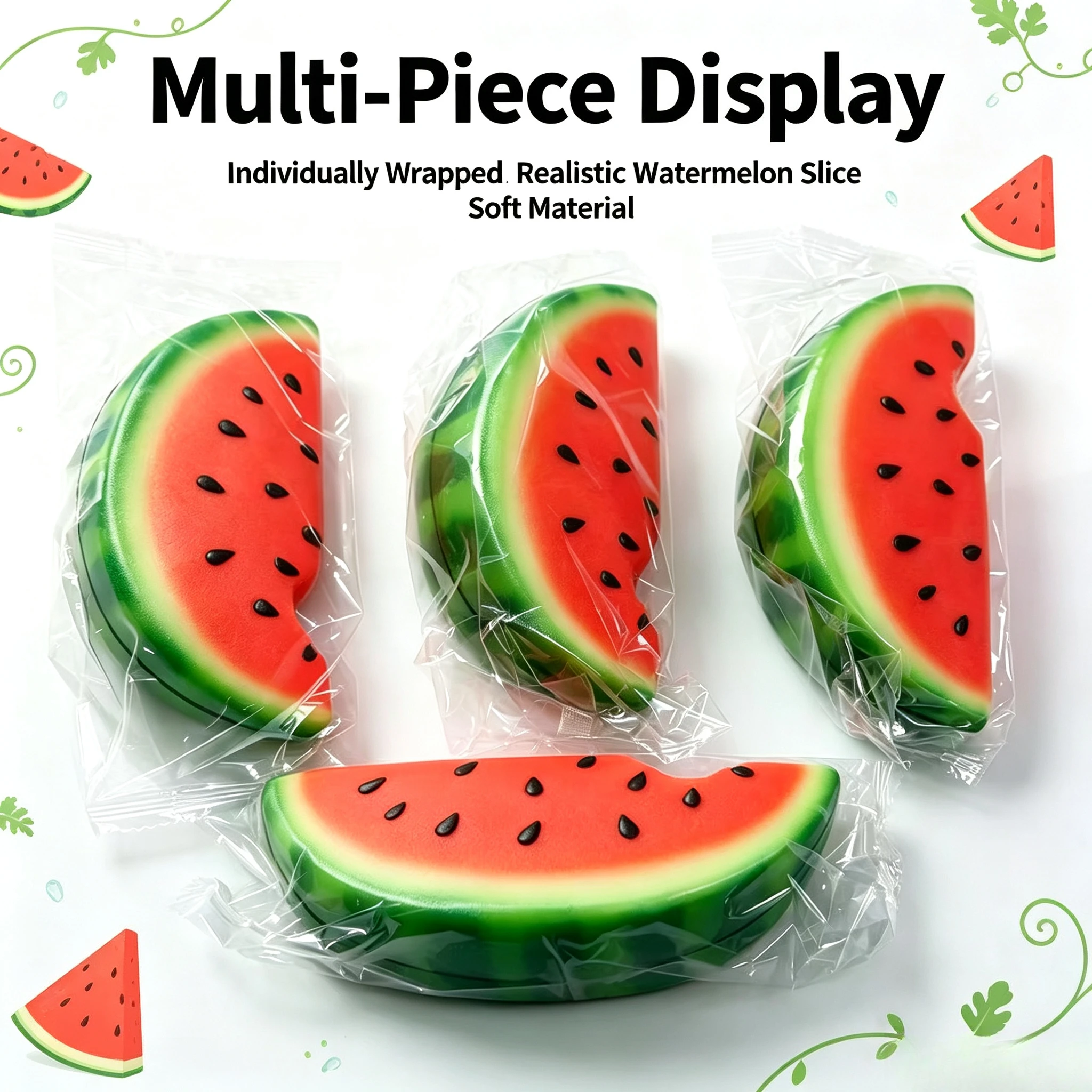 New bite pinch music slow rebound decompression toy simulation watermelon fruit decompression toy suitable for children