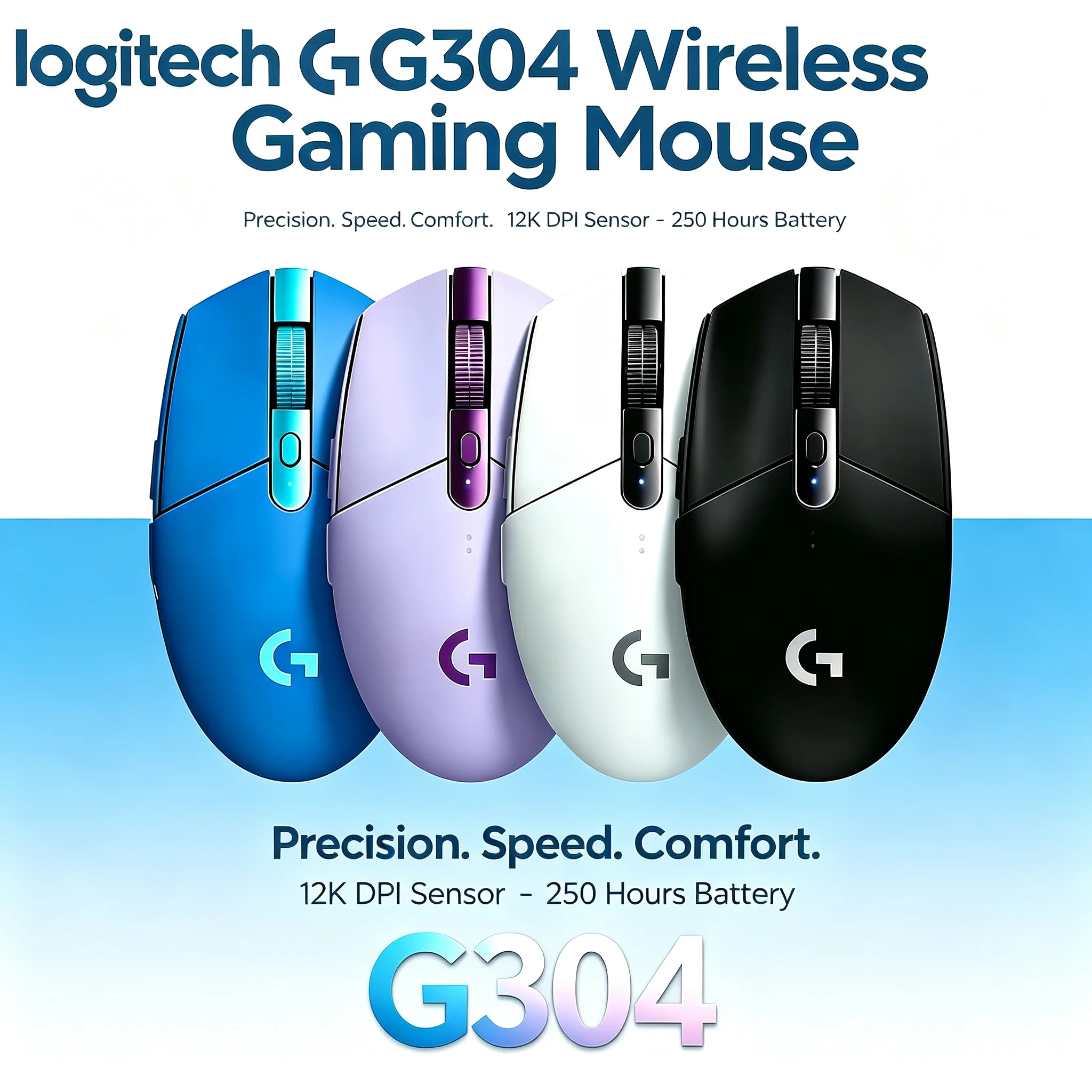 Logitech G304 Wireless Gaming Mouse Durable Button Life Ergonomic Mice For Desktop Laptop Gamer