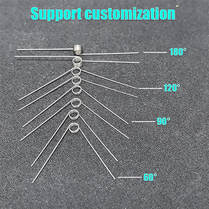 High Performance Precision Stainless Steel V Shaped Torsion Spring 0.6mm Wire Diameter 5 Pieces Customizable