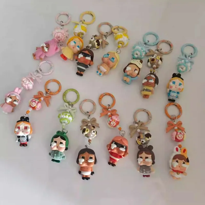 

Mini Tears Factory Series Crybaby kawaii particles Bow keychain Creative Doll bag cell phone charm key chain Women and Men gift