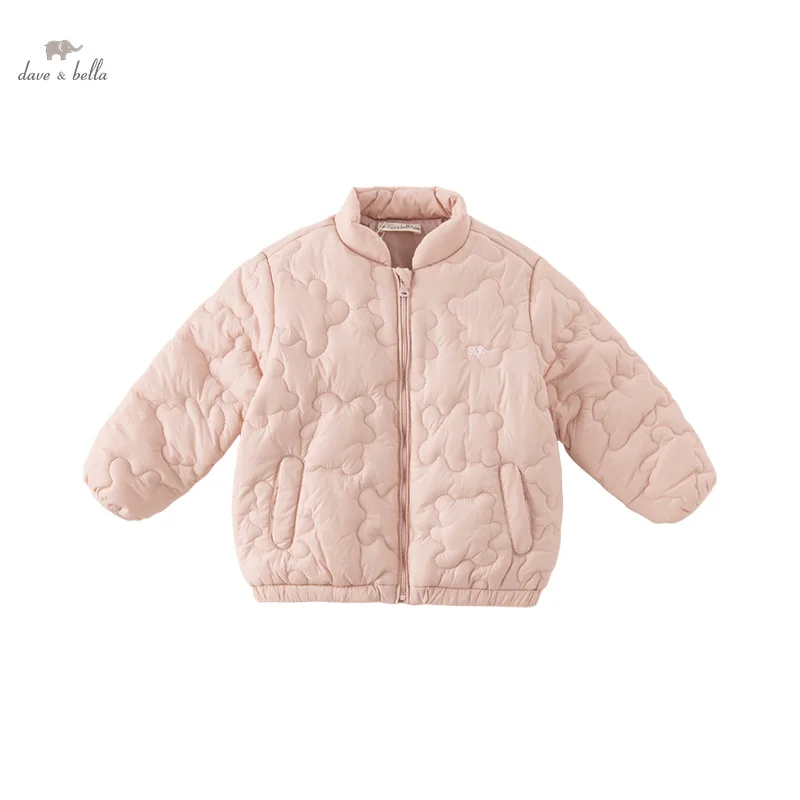 Dave Bella Children Girls Padding Outerwear Jackets 2023 Autumn Winter New Fashion Casual Waterproof Overcoat Outdoor DB4237017