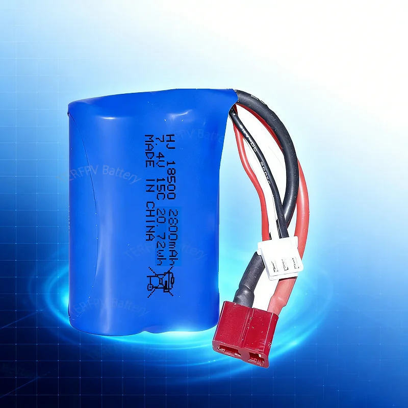 18500 Rechargeable Battery 7.4V 2800mAh 15C High Rate Suitable for RC Remote Control Car Off-road Vehicle High-speed Car Battery view 3