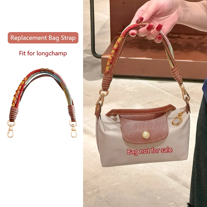 

Handle Bag Strap For Longchamp Mini,shoulder Strap Portable Bag Belt Hand Strap,woven Underarm Bag Replacement Accessories