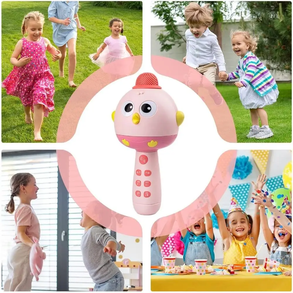 Microfone Sem Fio para Crianças, Música Bluetooth, Karaoke Educacional, Máquina de Cantar Portátil para Festas em Família