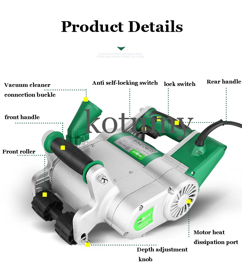 220V 1100W Disposable Molding Grooving Machine Plumbing Project Hollow Brick Wall Cutting Grooving Machine Wall Grooving Machine