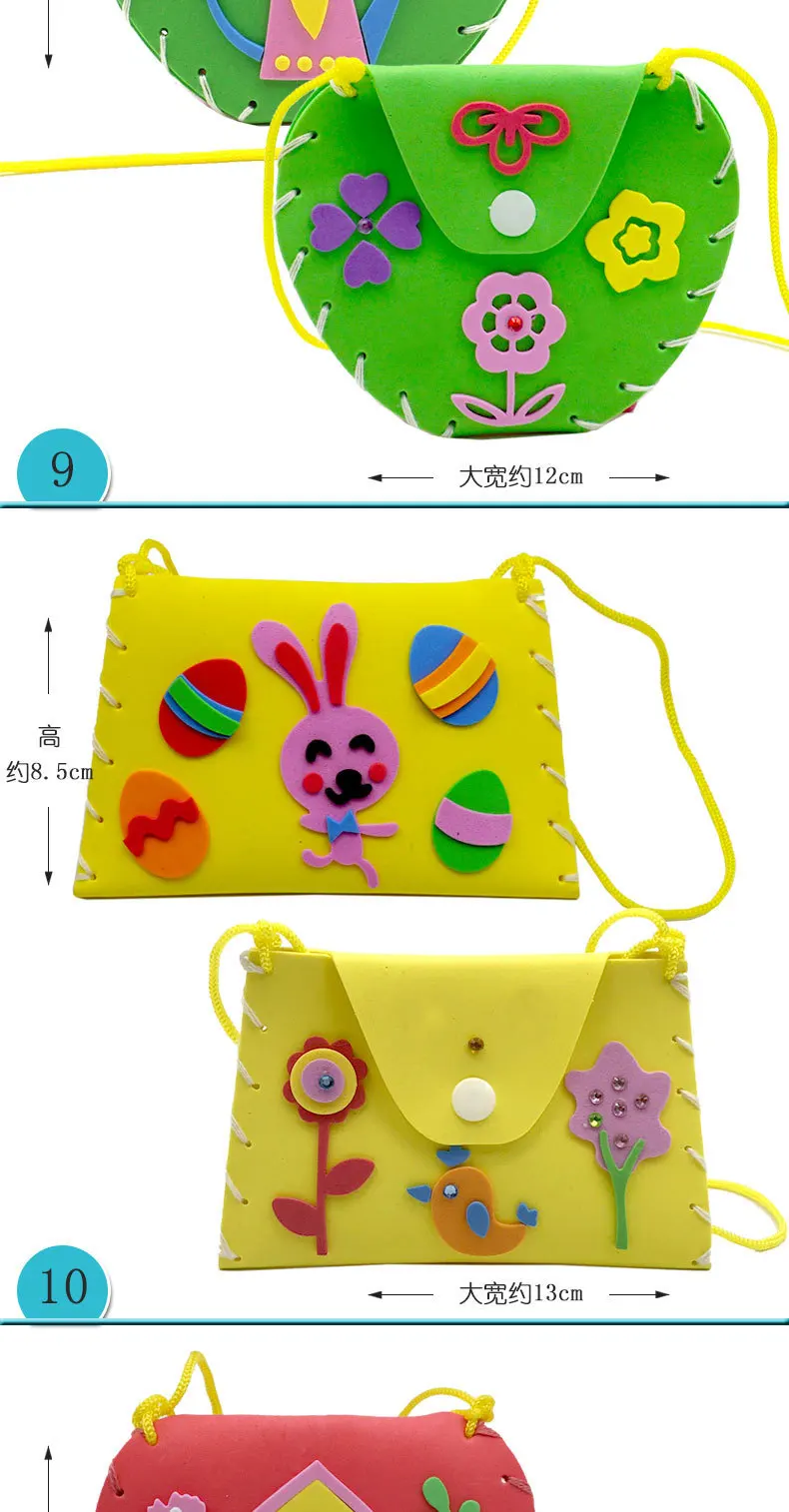 5-teiliges Set zum Selbst Nähen von Handtaschen Nähset für Mädchen Anfänger-Zubehör Party-Geschenke Gruppenaktivitäten Projekt Spielzeug Geschenk – Detail 15