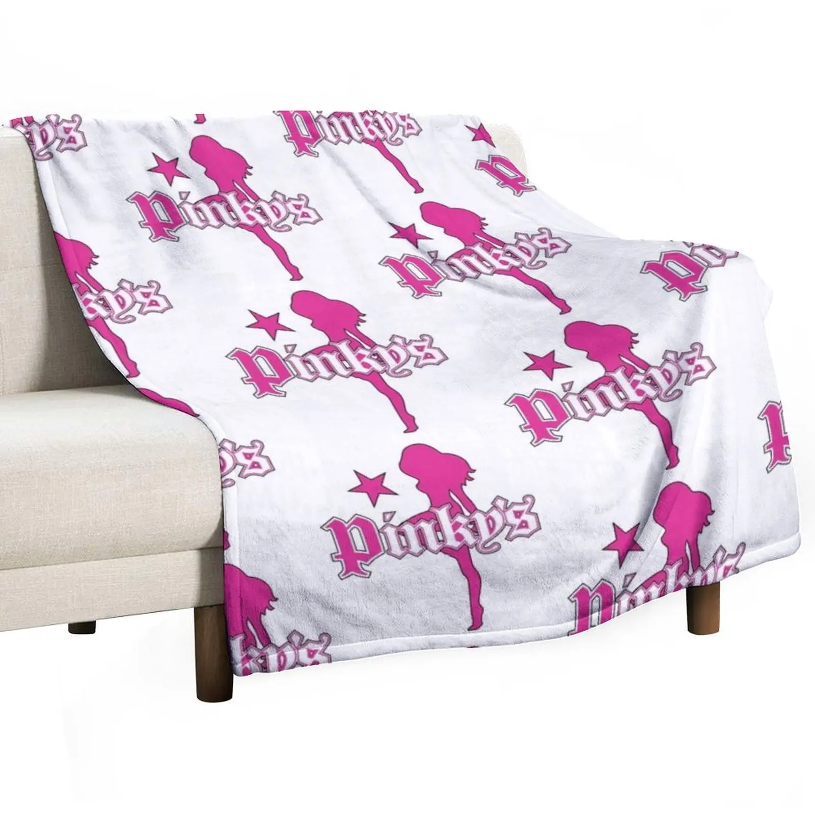 Pinky's Cabaret Bar Girl Logo Throw Blanket Thermal Winter beds Blankets