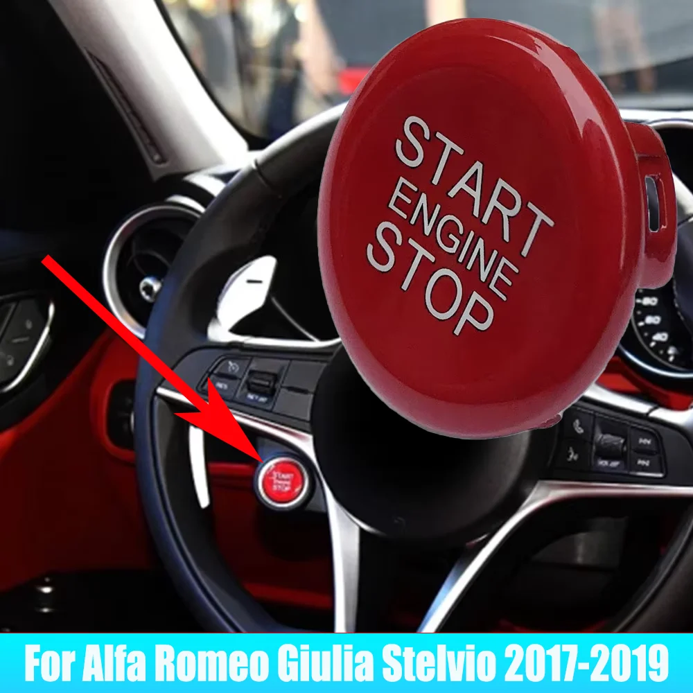 For Alfa Romeo Giulia Stelvio 2017-2019 Car Styling Accessories Start Stop Engine Button Cover Repair Replacement