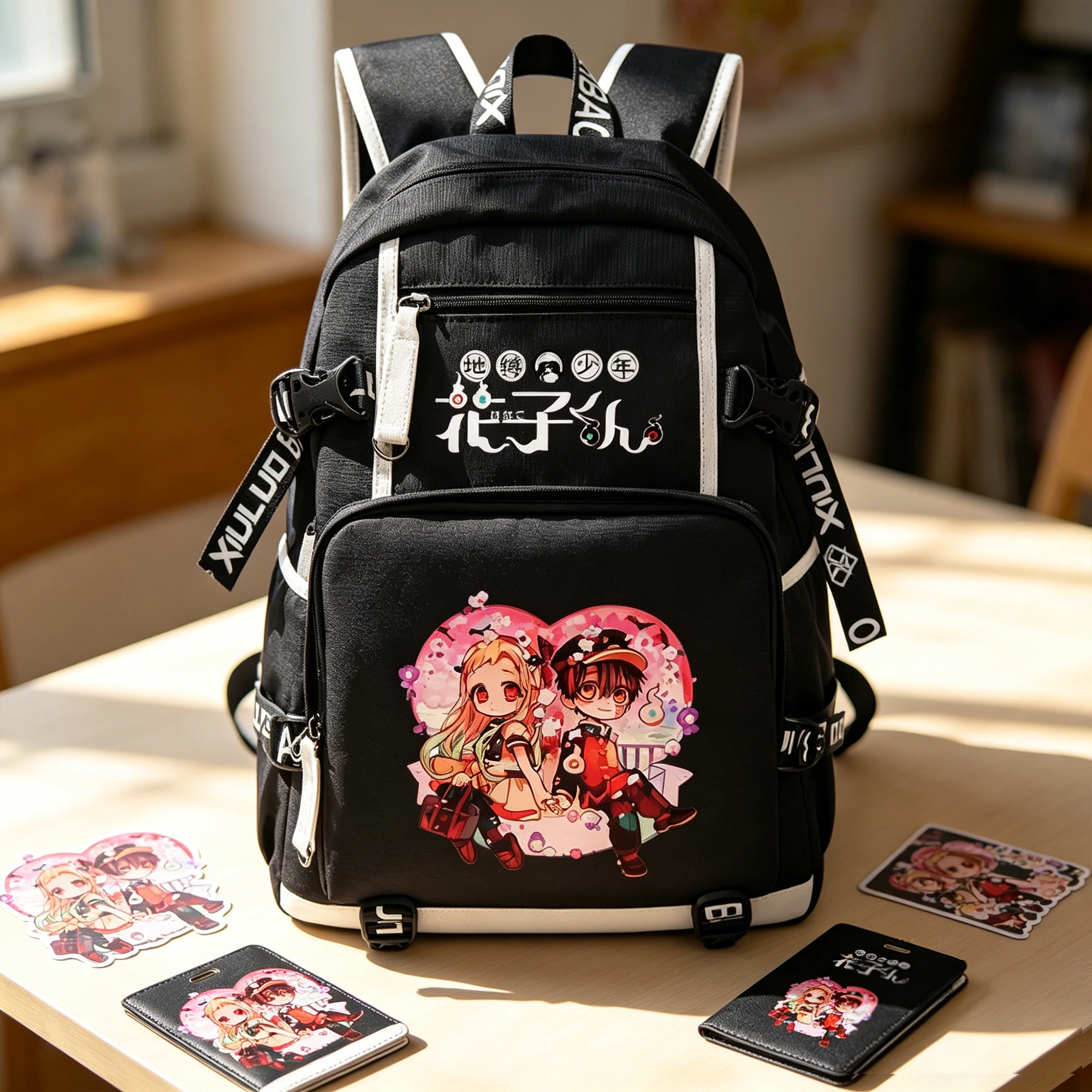 Toilet-bound Hanako-kun Anime School Bags Cartoon Laptop Backpack Large Bookbag Oxford Travel Bagpack Girls Shoulder Rucksack