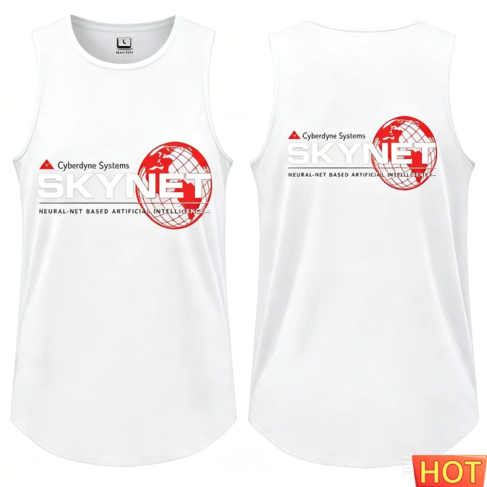 Summer men's casual sleeveless T-shirt Quick drying sports vest polyester breathable men's t-shirts and tank tops Men's clothing