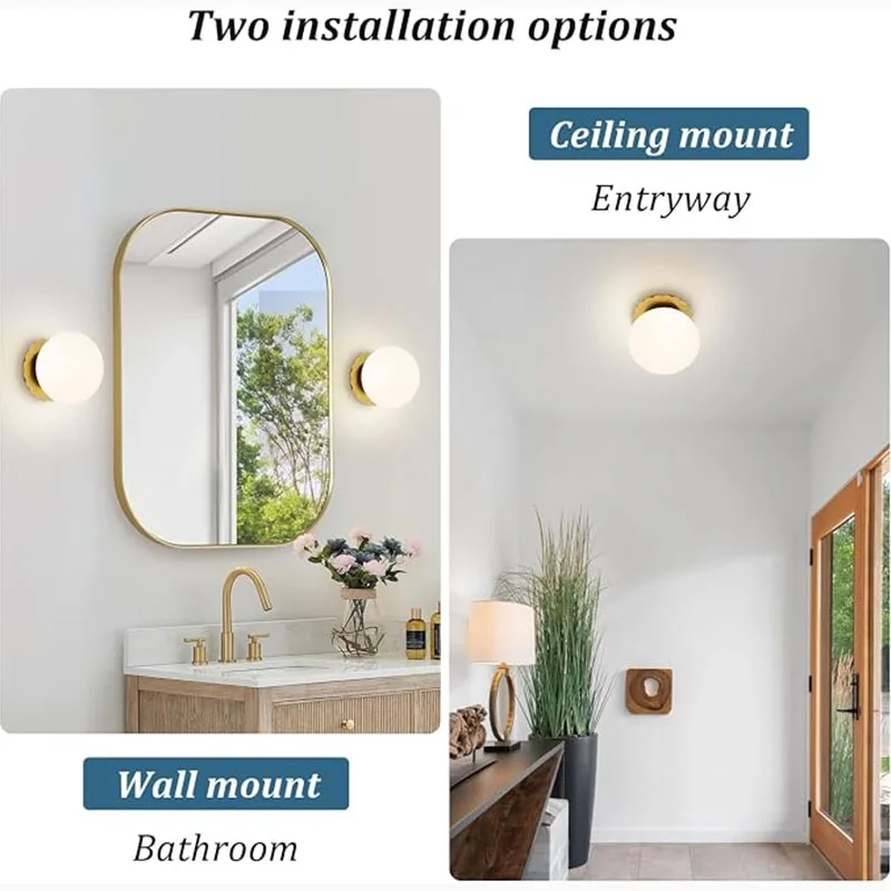 Modern Bubble Ball Wall Lamp Milk Glass Wall Light Creative LED Chandelier Light for Living Room Corridor Bedroom Bedside Lamp