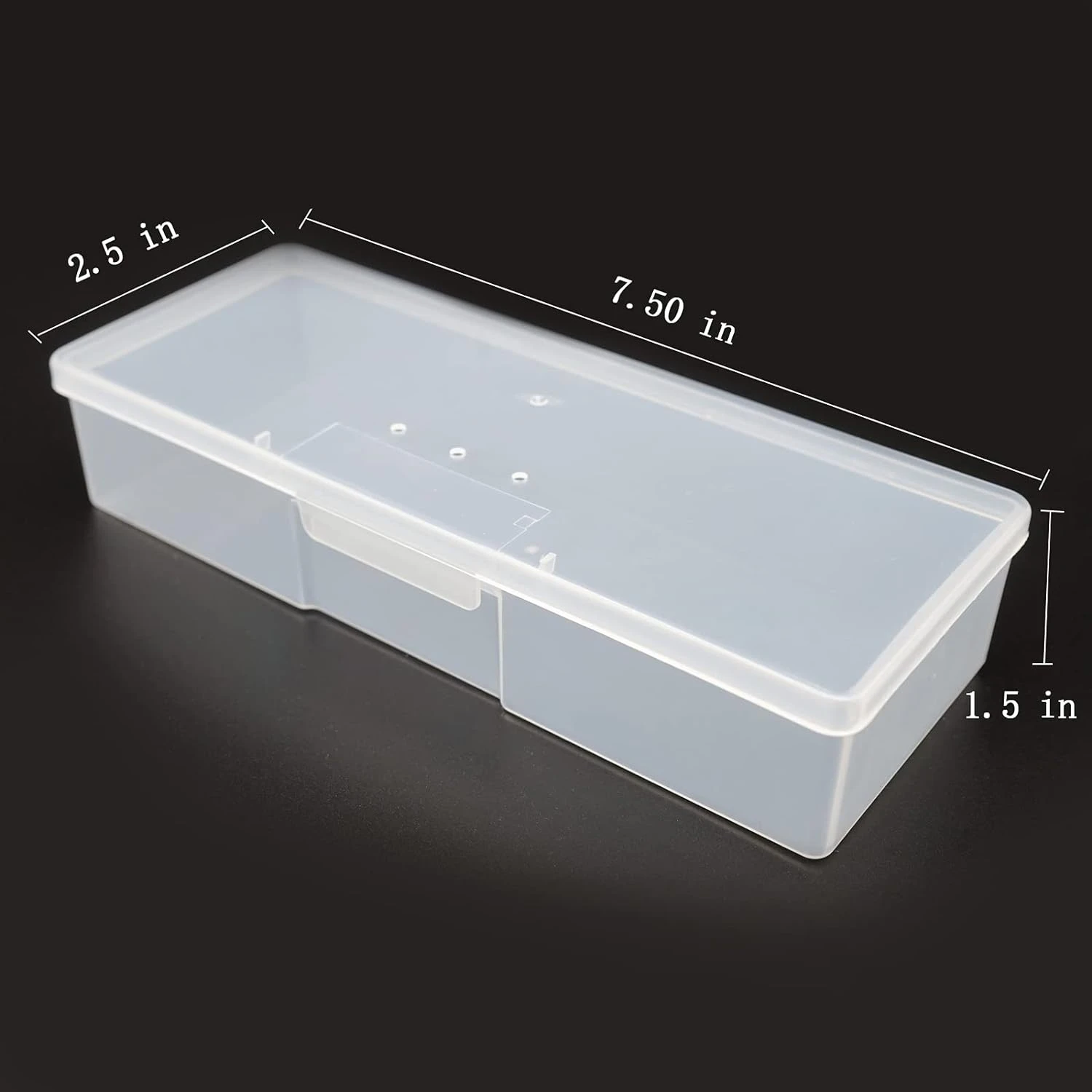 Nail Accessories Tidy and Easy to Find with this Convenient, Stylish, and Organized Clear Plastic Manicure Pedicure Tool Box. Ef