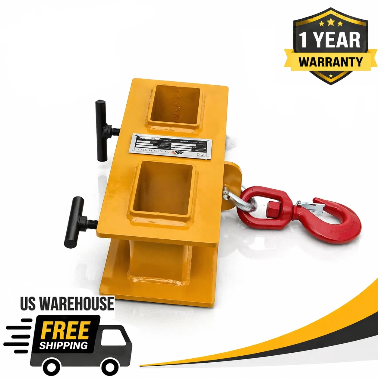 

MACHPRO Forklift Parallel Lifting Hoist Hook, 5 Ton (11023 LB) Heavy Duty Attachment, US Stock & Fast Delivery