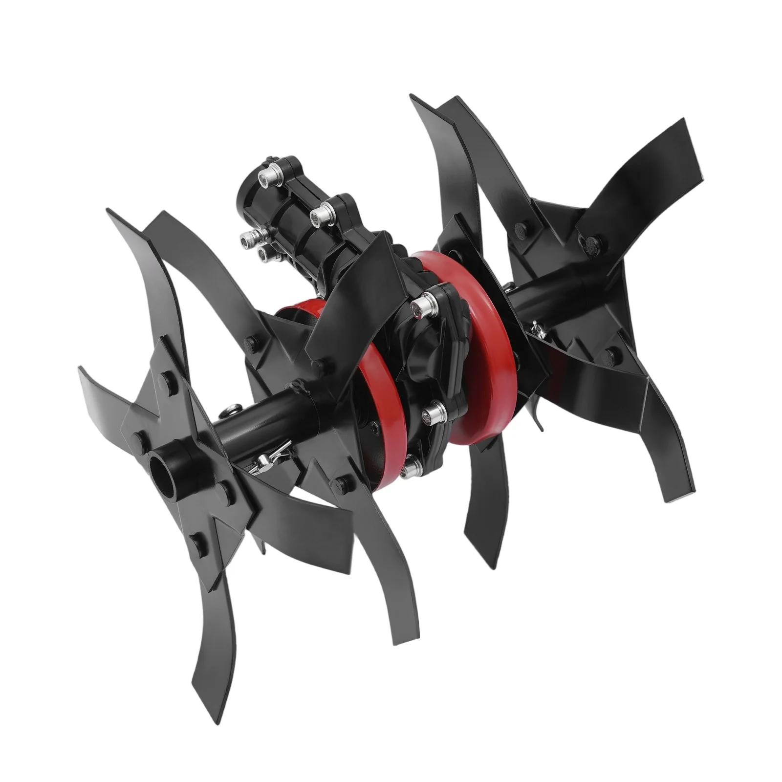 틸러 경운기 바퀴, 강철 및 알루미늄 경작용 톱니, 토양 풀림용 중형 경운기 바퀴, 정원 작업 보조기구