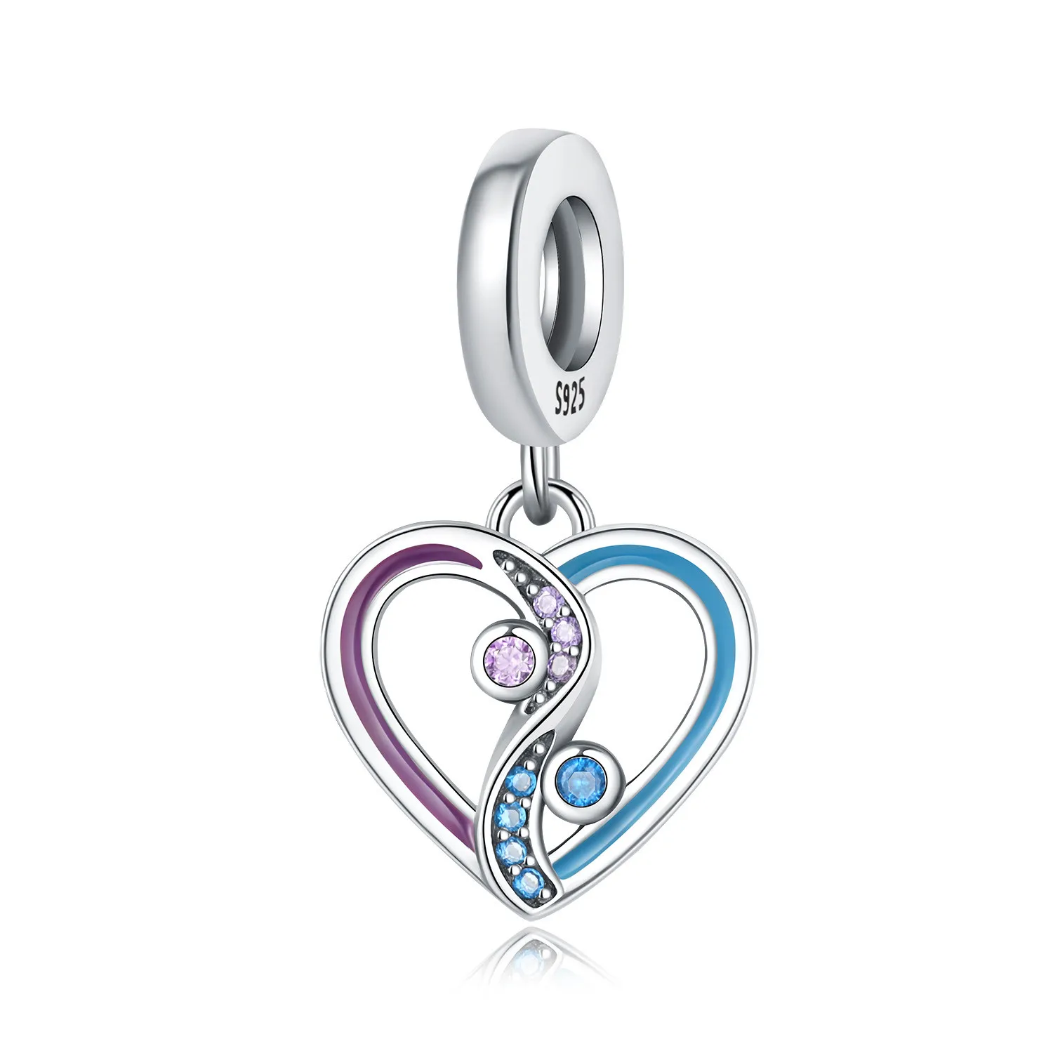 

Beads 925 Sterling Silver Charms Original Love Heart Hollow Pendant Beads Fit Bracelet Jewelry Diy Women Fine Gift Accessory