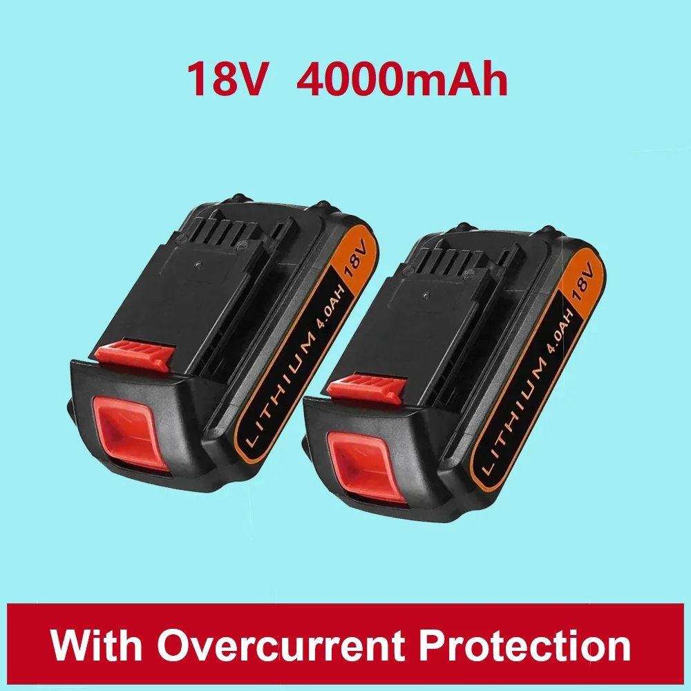 블랙앤데커 BL2018 교체용 18V 4000mAh 배터리, 20V 맥스 리튬 배터리 LBXR20 LB20 LBX20 LST220 LB2X4020 무선 공구용