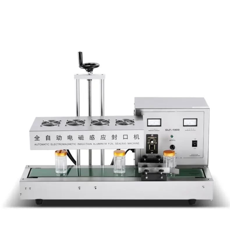 Automatic electromagnetic plastic bottle liner continuous cover aluminum foil induction heat induction sealing machine