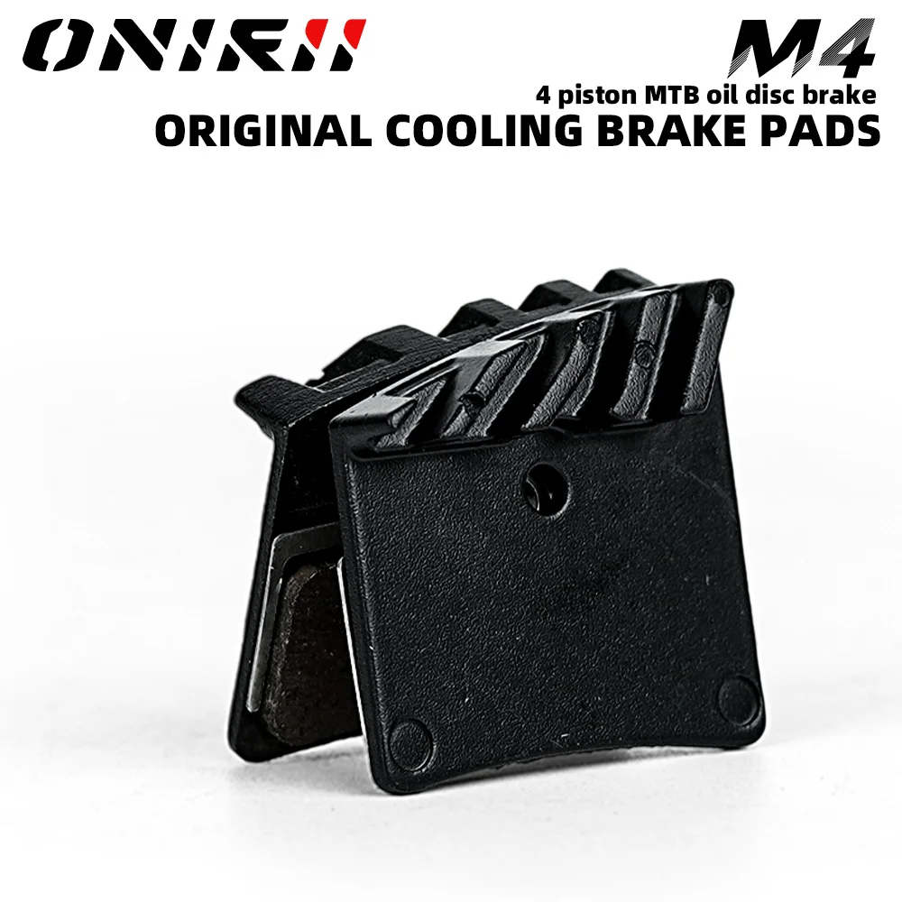 ONIRII Bike Heat Dissipating  Brake Pads Metal Resin Hybrid Pad for M4 Oil Disc Brake 4 Piston Hydraulic Caliper for MTB Bicycle