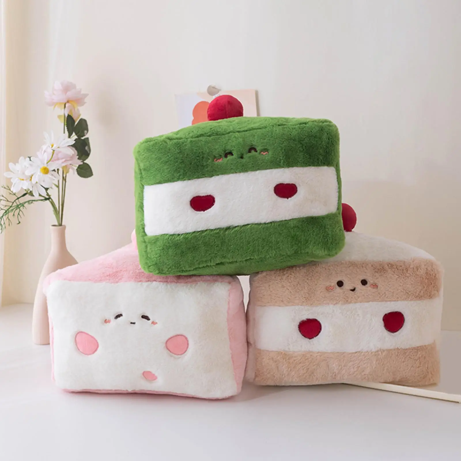 Cake Pillow Snacks Plush Toys Hug Pillow Cake Cushion for Sofa Bedroom Home