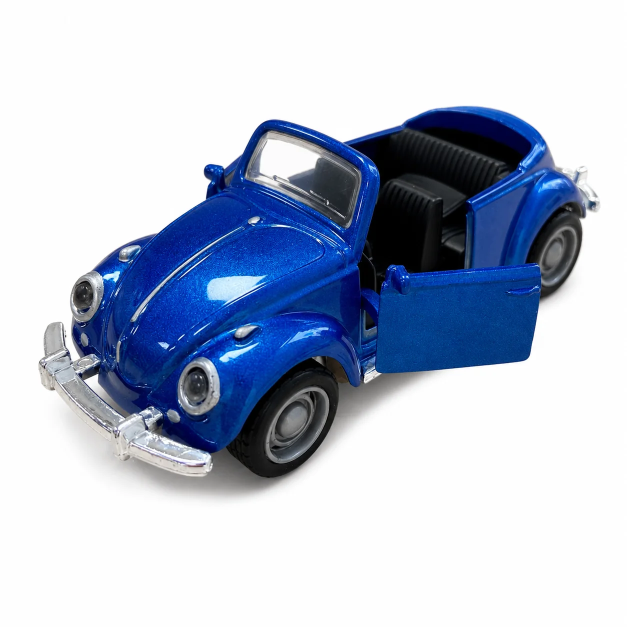 1 Stück, im Beutel verpacktes, klassisches, im Vintage-Stil gehaltenes, aus Zinklegierung gefertigtes Automodell, Retro-Roadster, mit Rückziehfunktion, aufklappbare Seitentüren. – Detail 12
