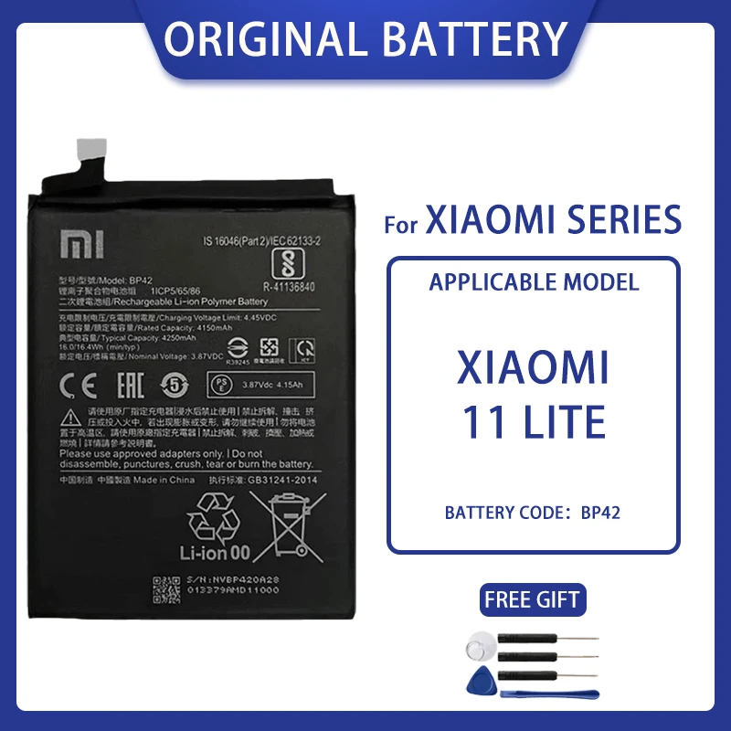 

Оригинальный телефонный аккумулятор BP42 4250 мАч для Xiaomi Mi 11 Lite Mi11 11Lite мобильный телефон, сменные батареи, батарея