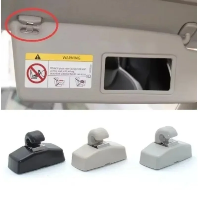 2PCS Car Sun Visor Hook Clip Bracket Hanger For VW Golf 4 GTI Jetta Passat B5 B6 Polo Skoda Octavia