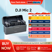 DJI Mic 2 Wireless Lavalier Microphone Noise Cancell 32Bit 48kHz Floating Internal Record 250m Range 18h Battery with Charg Case