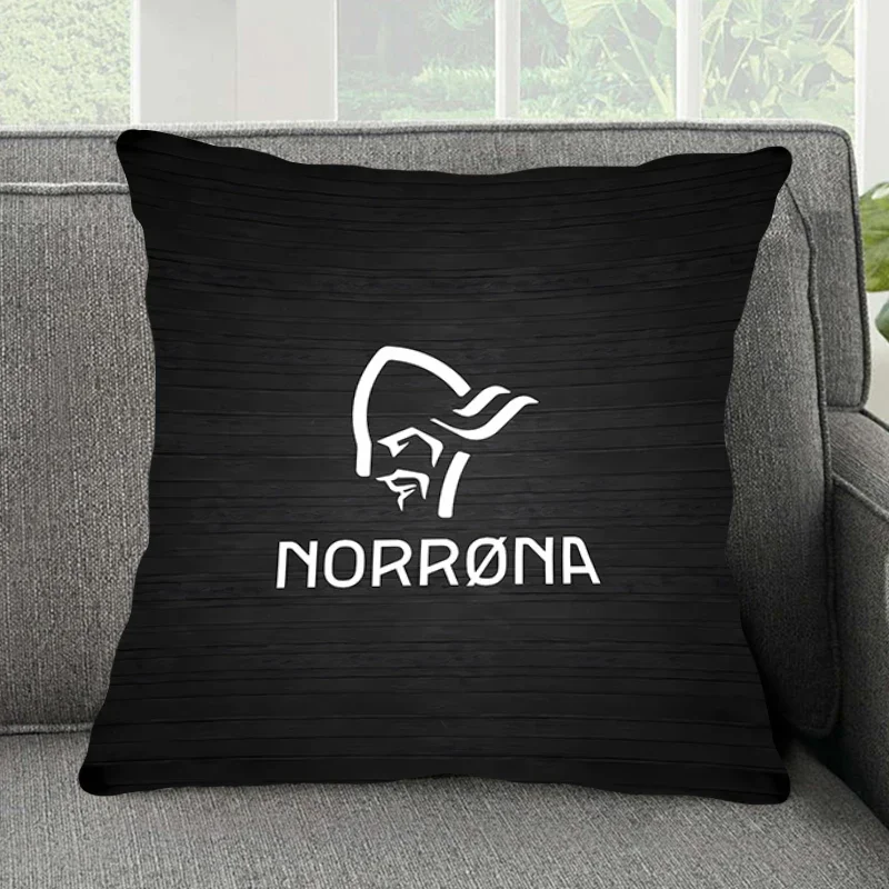 Norrona-funda de almohada cuadrada para sofá, ropa de cama cómoda con logotipo de marca para deportes al aire libre