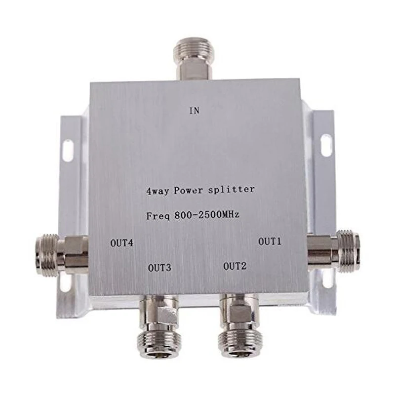 New 4 Way two direction N Power splitter Freq:800-2500 MHZ N female power divider signal cable splitter female divider