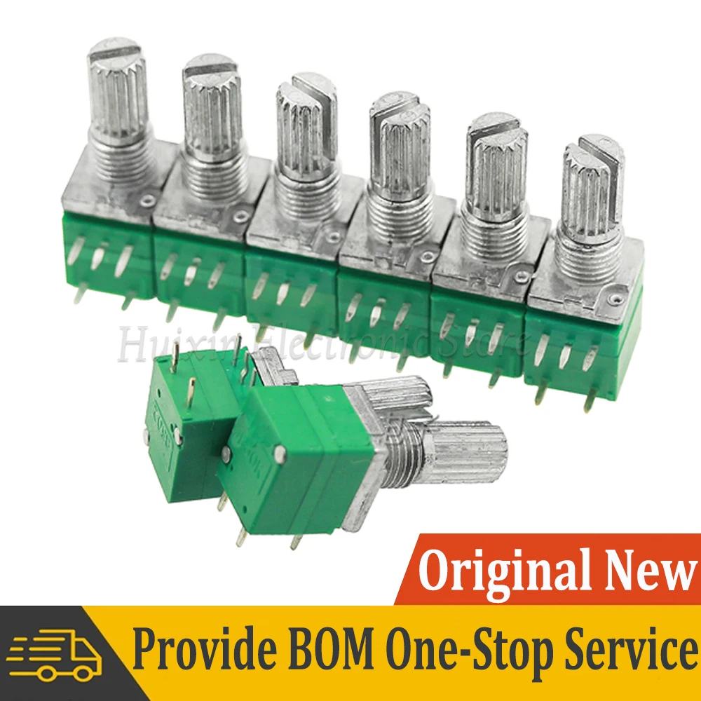 

5pcs RV097NS 5pin RK097NS RV097 5K 10K 20K 50K 100K 500K with a switch audio shaft amplifier sealing potentiometer