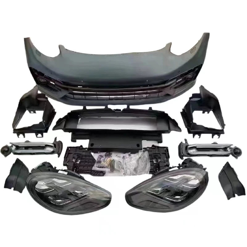 Kit de corpo do capô do para-choque traseiro dianteiro para porsche panamera 970 970.1 970.2 atualização 971 conjunto do para-choque com grade e lábio traseiro