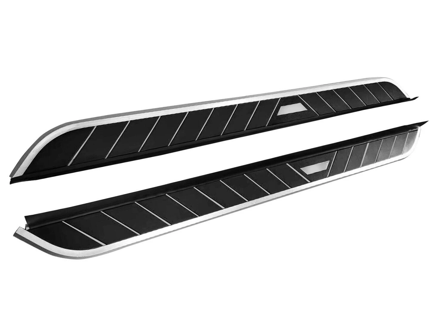 2 قطعة ملحقات الخطوة الجانبية مناسبة ل Volkswagen VW ID.4 2020-2025 لوحة الجري Padel Step Bar الألومنيوم جميع الأسود (مع قوس) #3