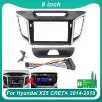 9 pulgadas para HYUNDAI IX25/CRETA 2015-2019 Radio de coche Fascia Panel de Radio de coche marco de funda de cable tablero accesorios originales