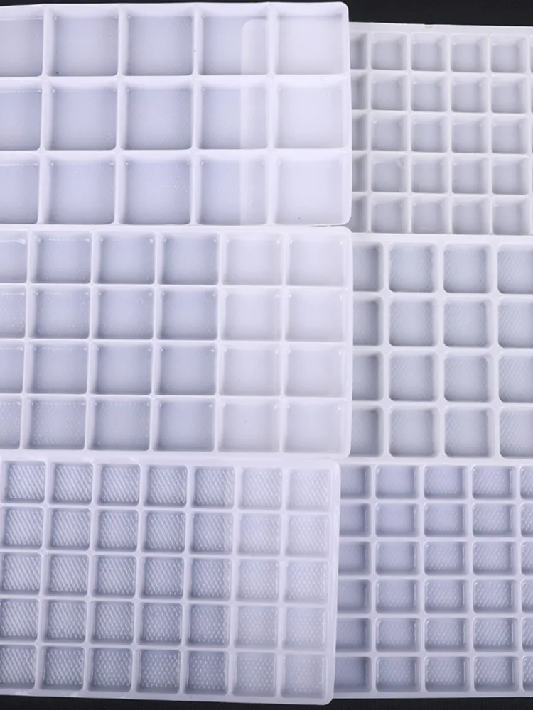 Boîte de rangement en plastique pour nail art, décoration diamant, plateaux blister, verre cristal, spécifications de variété, bricolage, vente en gros, 10 pièces