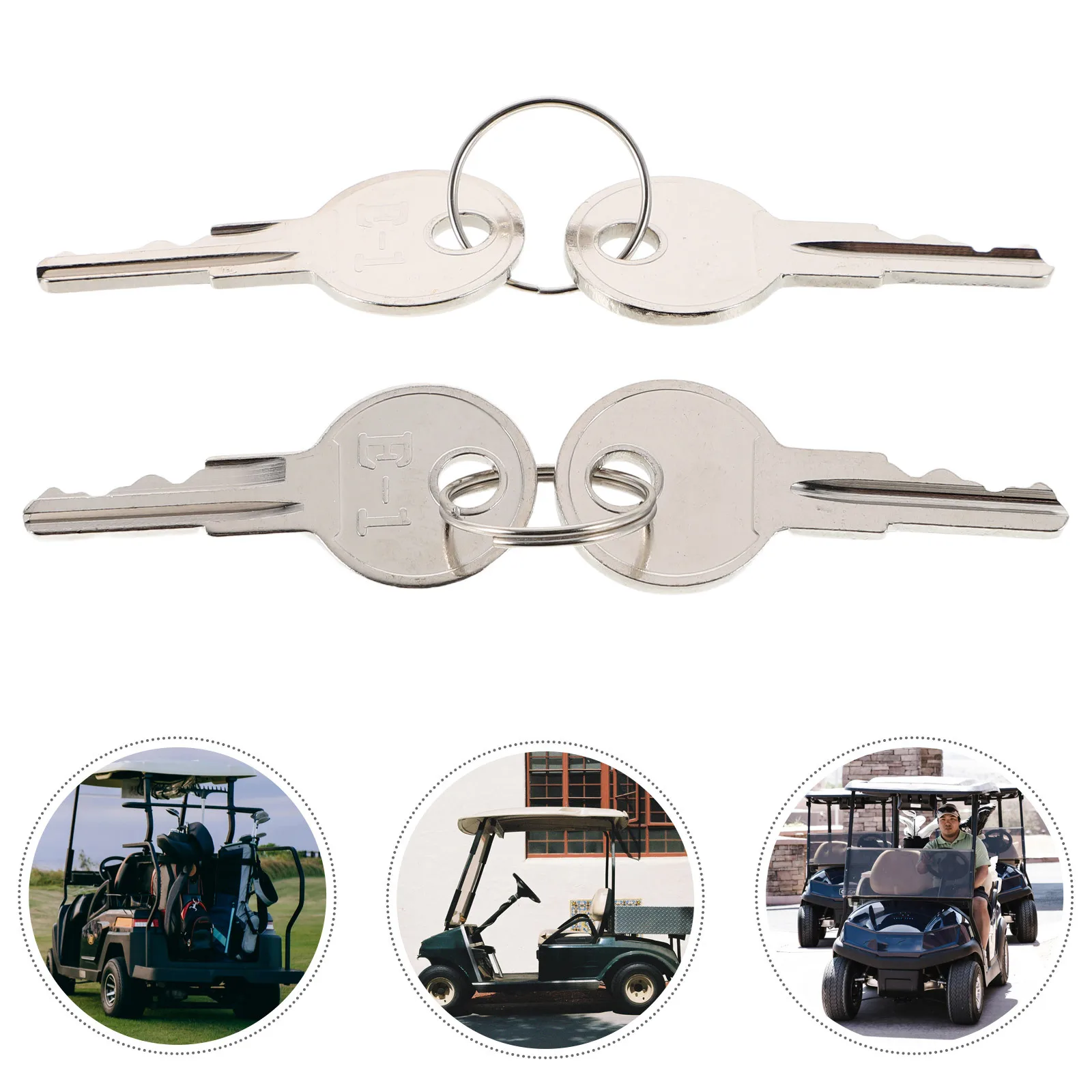 

4pcs Cart Key Set: Durable Metal Ignition Keys For Electric Golf Carts Easy Installation Anti-Theft Universal Replacement Car