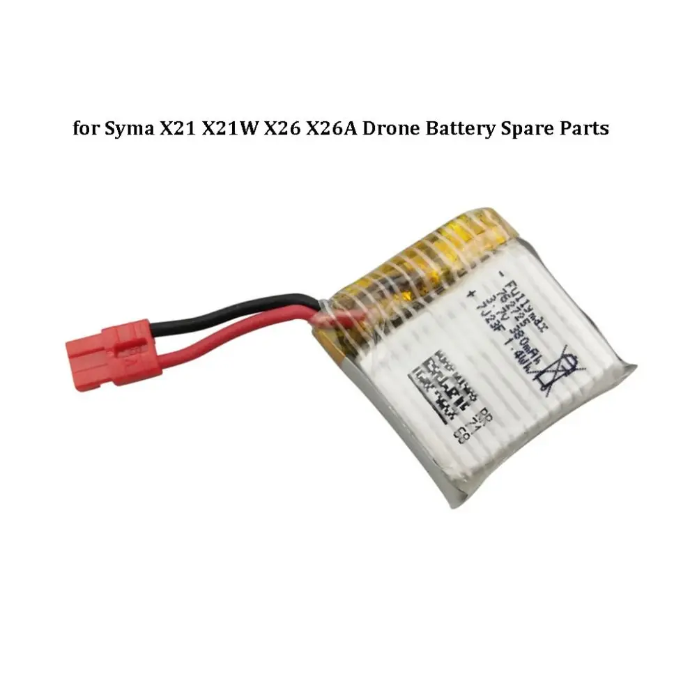 Atualizar bateria lipo 3.7v 380mah com carregador bateria de aeronave de quatro eixos rc quadcopter acessórios para syma x21 x21w x26 x26a