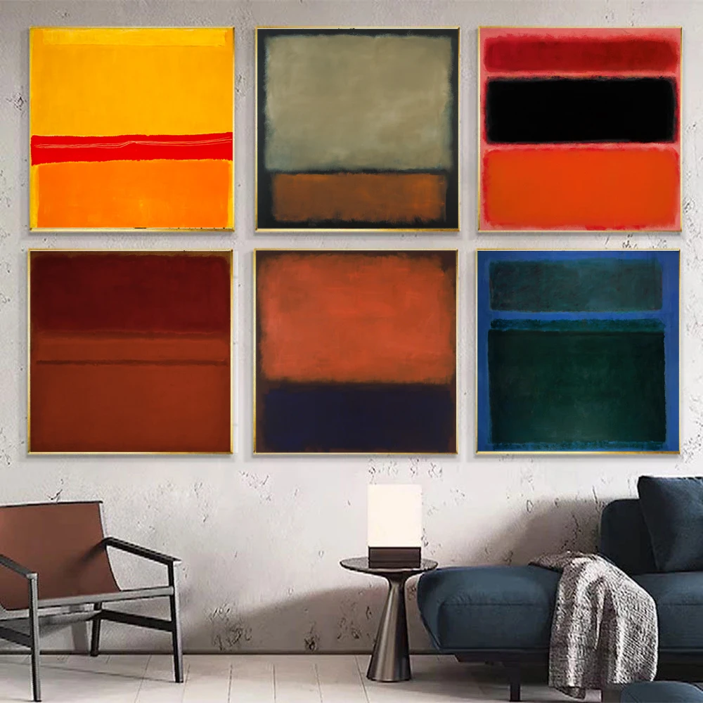 Abstract Color Mark Rothko Canvas Art Posters and Print Canvas Painting Wall Art Picture for Living Room Decoration  Unframed