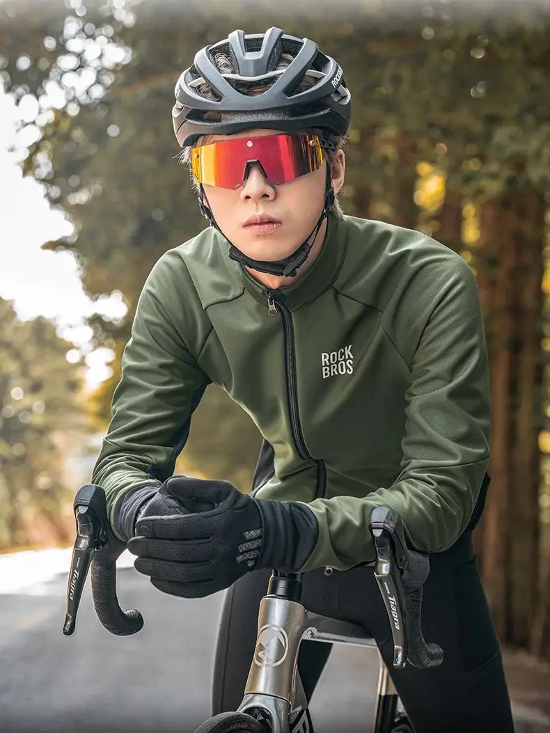 AliExpress ROCKBROS Autumn Winter Cycling Jacket Windproof Thermal Cycling Jersey Outdoor Sport Warm Fleece Jacket Coat Men Cycling Clothes