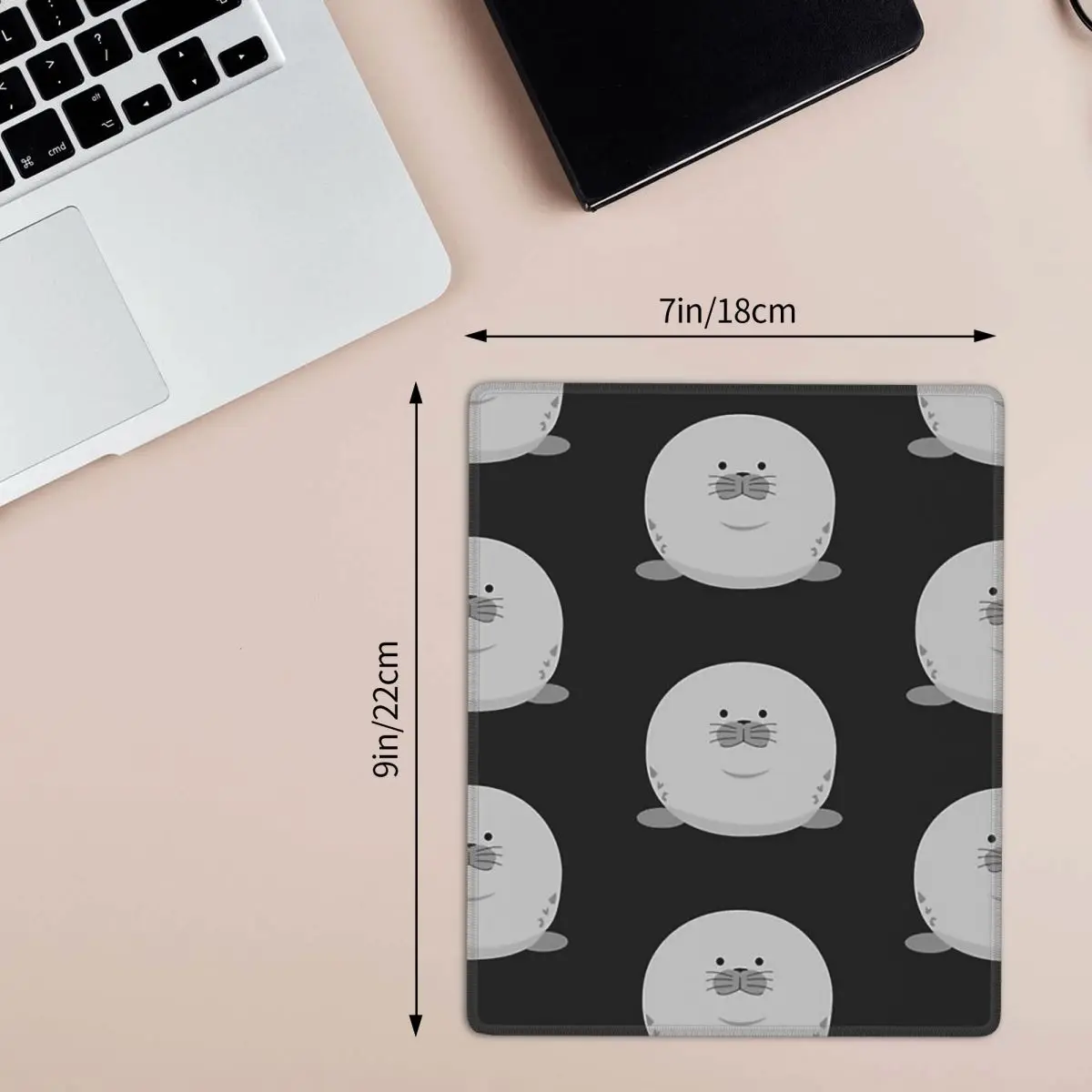 Cute Chonky Seal 7x9 in 22x18 cm Mouse Pad Computer Keyboard Mouse Mat Gaming PC Laptop Desk Mat Office Accessories Table Mats