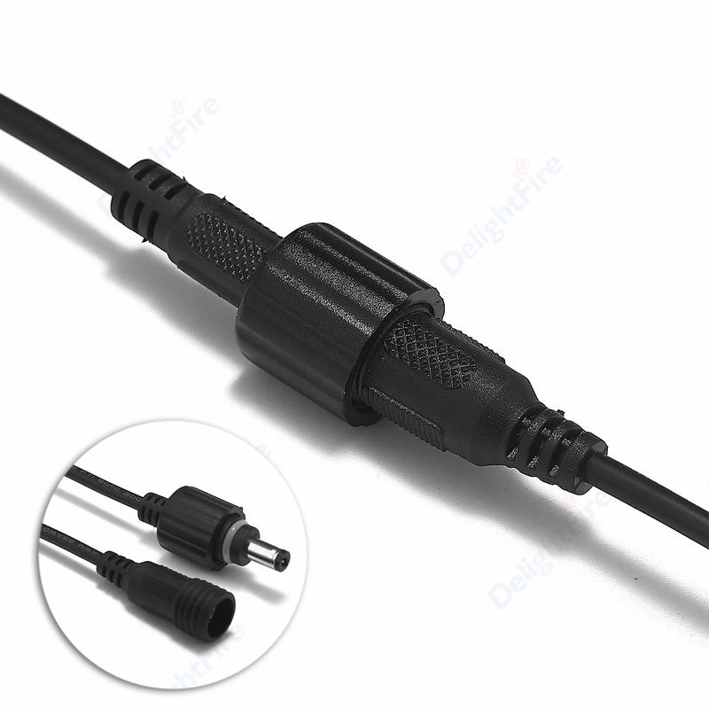 Waterproof DC Pigtail Power Cable 22AWG 5.5 2.1mm Jack Connector Pigtail Extension Cable For Outdoor Lamp Stage Light LED Bar