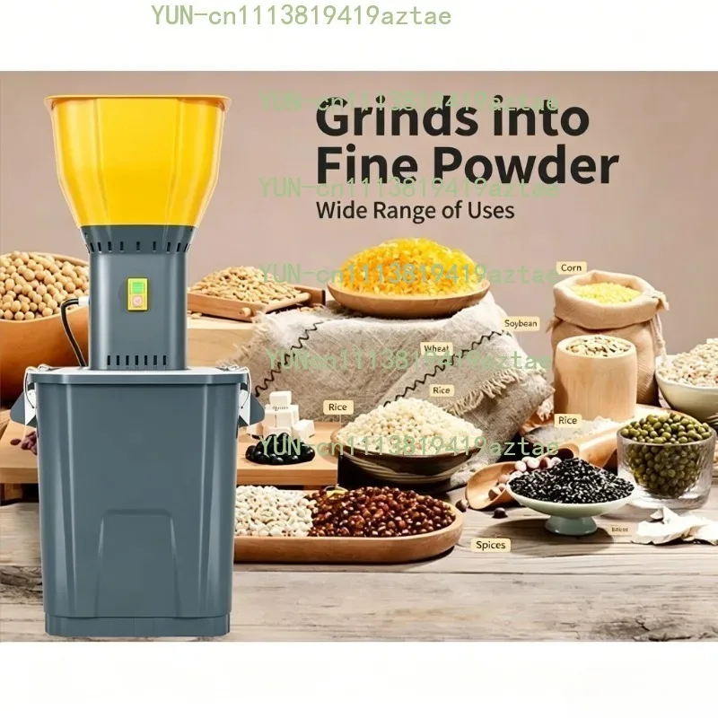 220V Small Multipurpose Electric Corn Grinder Household Grain Mill Livestock Feed Small Farm Breeding