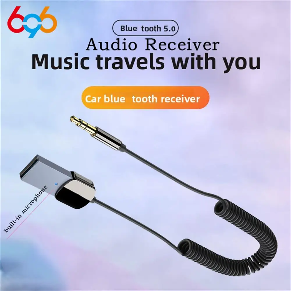 

696 Blue Tooth Audio Receiver Aux 3.5mm Socket Car Wireless Speaker Transmitter Adapter Receiver Hands Free Answering Adapter
