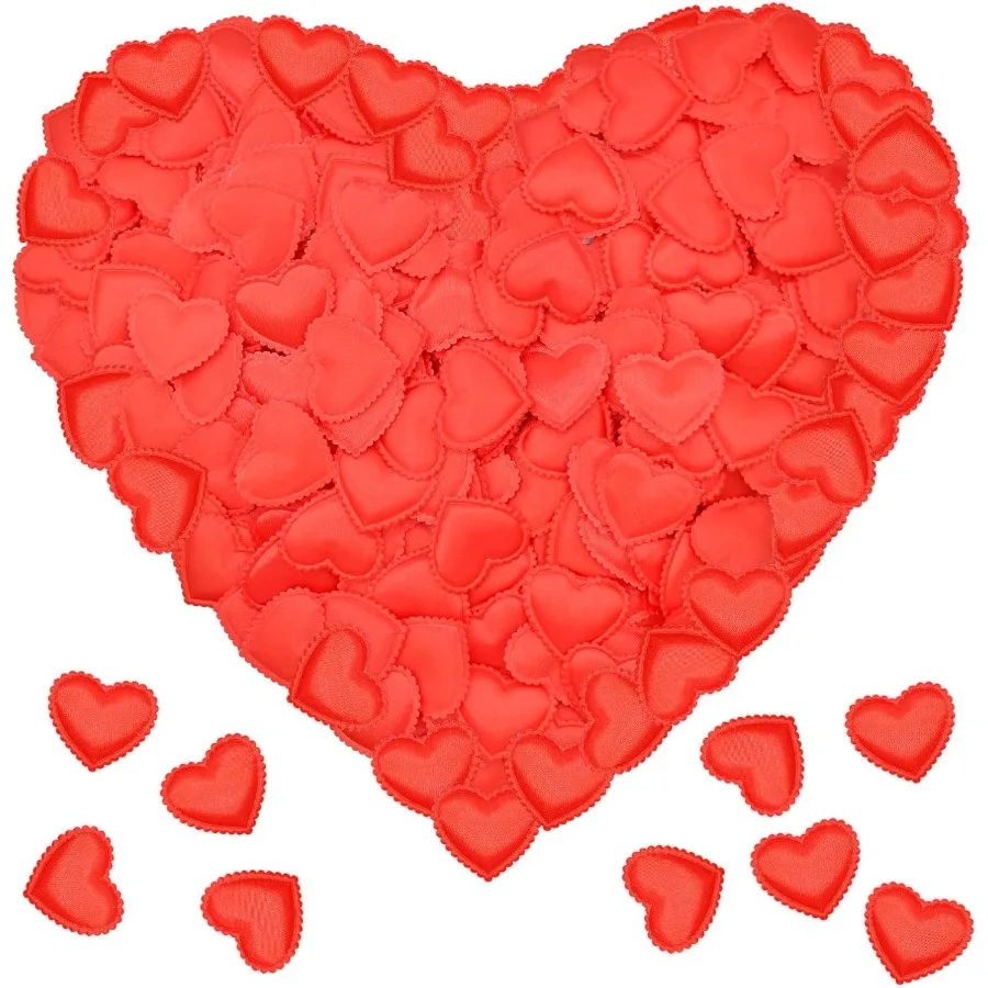 200 шт., 1,4 дюйма, конфетти с сердечками, 3D губчатые лепестки, украшения для стола, красные разбросанные поделки на День святого Валентина, свадьба, юбилей