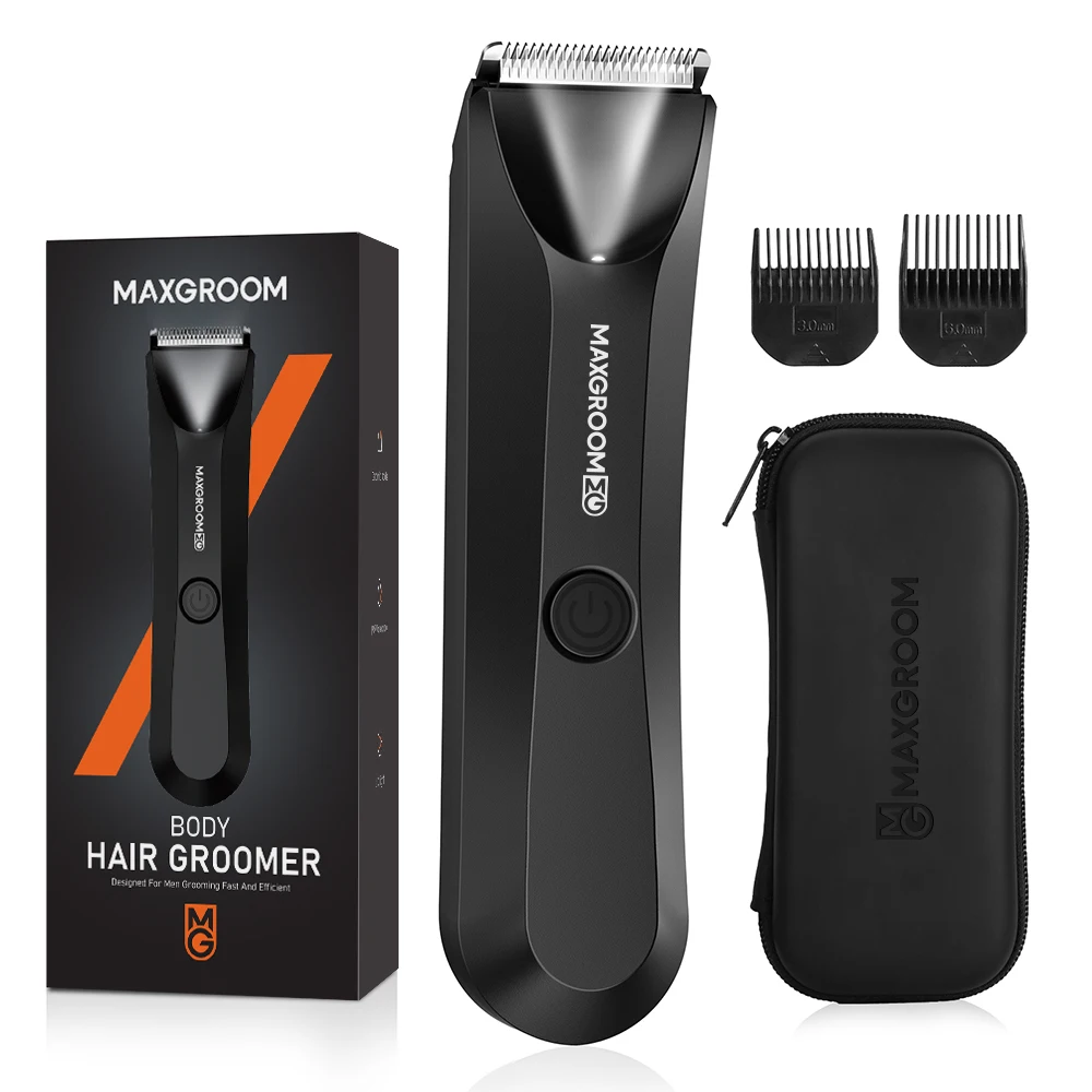 MAXGROOM Shaver for Men Ball Trimmer for Groin Pubic Grooming Body Hair Trimmer Replaceable Ceramic Blade Heads Electric Razor