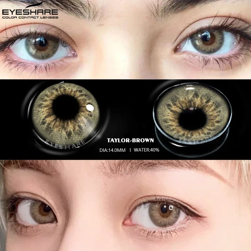 EYESHARE Color Contact Lenses for Eyes Cosmetic Colored Lenses Blue Gray Contact Lenses Eye Cosmetic Color Lens Eyes Beauty Eyes