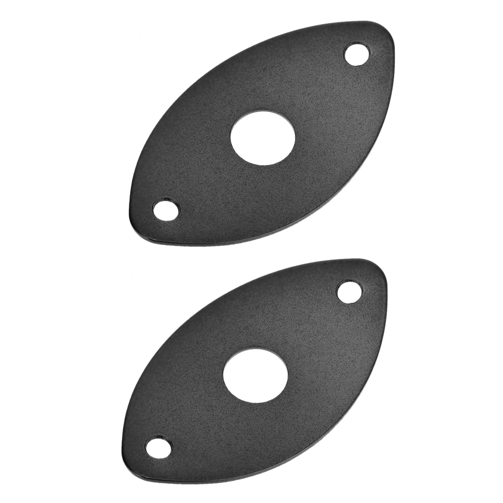 2 Pcs Electric Guitar Jack Cover Black Metal Instrument Output Cat eye Shape Outer Pad For Bass Quality